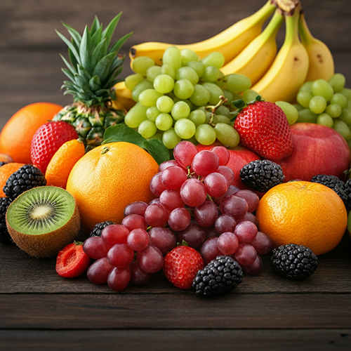 Lg colorful fruits with great color gamut, photo realistic image